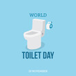 World toilet day vector illustration. World toilet day themes design concept with flat style vector illustration. Suitable for greeting card, poster and banner.
