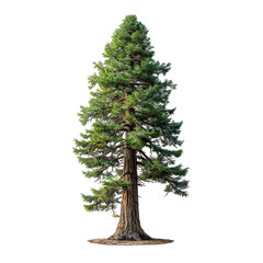 Wall Mural - tall redwood tree isolated on transparent background