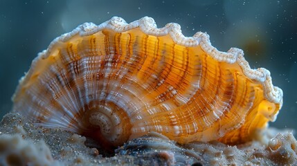 Wall Mural - A macro image of a natica lineata that has a lined appearance