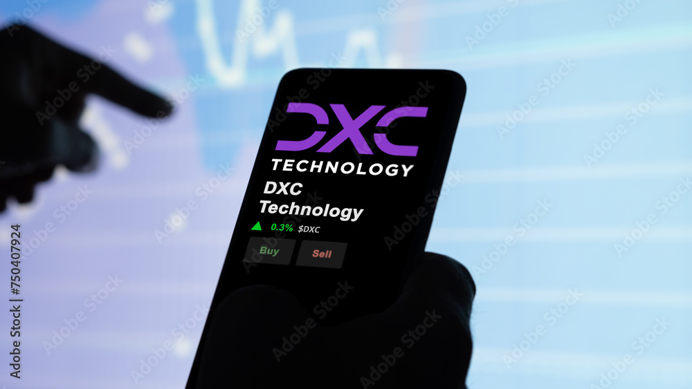DXC Technology on the screen of an exchange. DXC Technology price ...