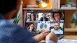 A diverse group connects over video chat, symbolizing the power of remote collaboration