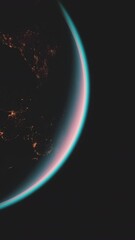 Wall Mural - magnificent vision of the sun-drenched Earth viewed from the International Space Station in its orbit. Elements furnished by NASA, vertical