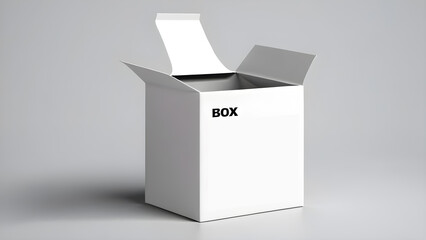 white box with packaging