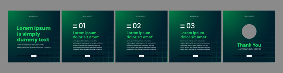 simple editable carousel template for social media posts