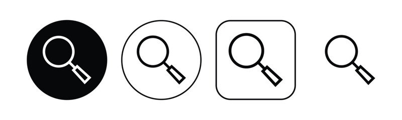 Poster - search icon. magnifying glass icon. vector symbol on transparent background.
