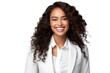© somsuda - Portrait of beautiful African American Business woman wearing suit and shirt posing with smart and confidence isolated on transparent png background.