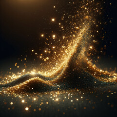 Wall Mural - glitter lights grunge background, gold glitter defocused abstract twinkly lights background.