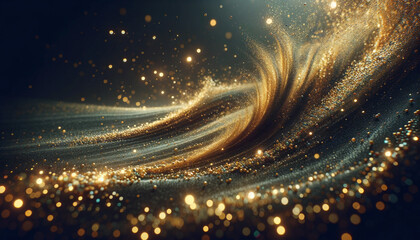 Wall Mural - glitter lights grunge background, gold glitter defocused abstract twinkly lights background.