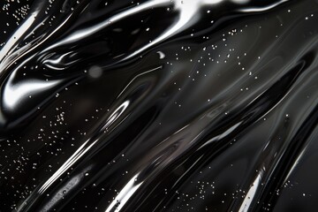 Poster - Detailed view of black liquid. Great for backgrounds