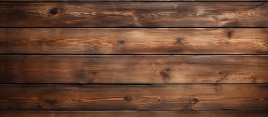 Canvas Print - Rustic Wooden Wall with Beautiful Brown Textured Planks for Background or Textured Design Element