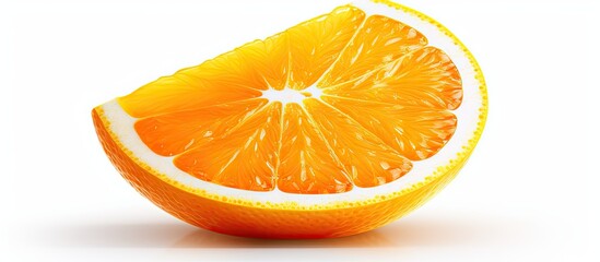 Poster - Vibrant Citrus Freshness: Juicy Orange Slice Featuring Bright Splash of Vitamin C