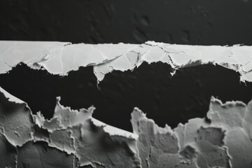 Poster - A close-up black and white image of peeling paint. Suitable for backgrounds or textures