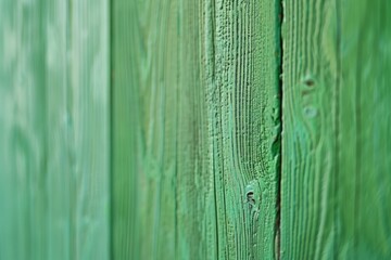 Poster - Detailed shot of a green wooden fence, suitable for various projects