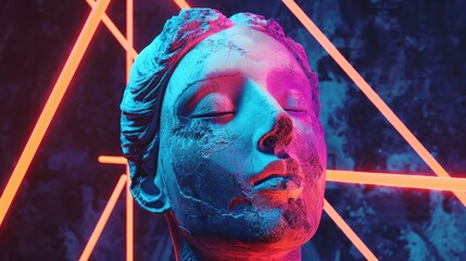 Poster - Detailed shot of a statue of a person, ideal for historical or artistic projects
