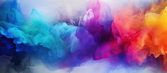 Fototapete - Vibrant Swirling Smoke Creates a Colorful Abstract Background Composition