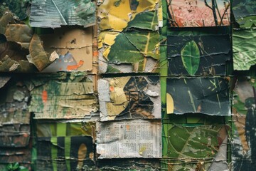 Poster - Close up shot of papers pinned to a wall, perfect for office or education concepts