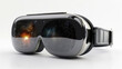 Futuristic virtual reality vision headset with pro cosmic display on transparent background