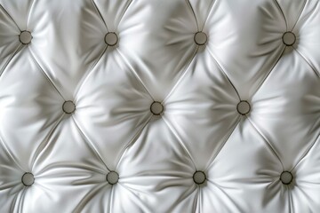 Aufkleber - Close up of white leather upholstery, suitable for furniture or interior design concepts