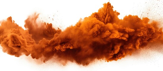 Aufkleber - Vibrant Dust Splash Explosion on Isolated White Background - Colorful Holi Powder Freeze Motion