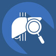 Icon Liver Test. related to Hepatologist symbol. long shadow style. simple design editable. simple illustration