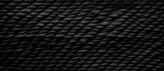 Fototapete - Rustic Black Textured Background with Natural Fibers and Hemp Rope Details