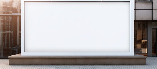 Aufkleber - Urban Advertising: Mockup of Blank Billboard on Modern City Street for Brand Promotion