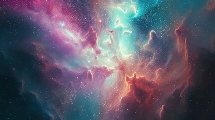 Wall Mural - galaxies in space. cosmos background