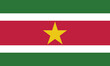 Flat Illustration of Suriname flag. Suriname national flag design. 
