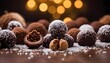 delicious assorted chocolate truffles