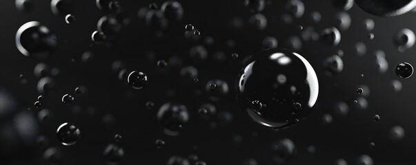 Wall Mural - Black abstract art background Generative Ai 