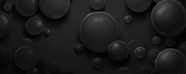 Wall Mural - Black abstract art background Generative Ai 