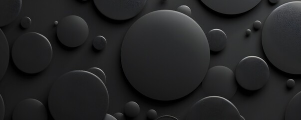 Wall Mural - Black abstract art background Generative Ai 