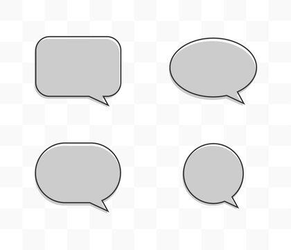 Speech bubbles icon set. Stock illustration.