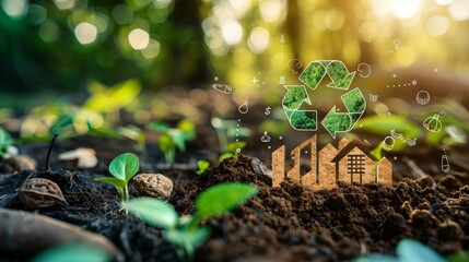 Poster - Concept of environmental technologies. Sustainable development goals. SDGs.