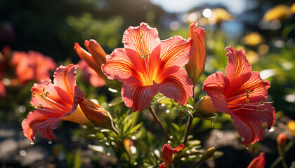 Wall Mural - B shaped flowers. 