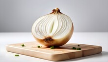 Sliced Flat sweet onion on a cutting board