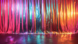multicolor pink foil curtain backdrop, photobooth background