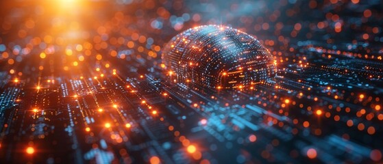 Poster - Ai, or artificial intelligence, uses analytics, automation, and an autonomous brain. Big data management, computer connection information intelligence technology, ChatGPT, Automated GPT, etc.