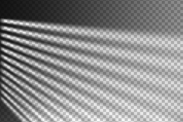 Wall Mural - light effect shadow overlay from window isolated transparent background.