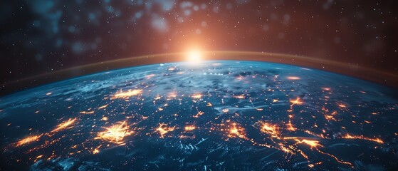 Poster - The world's first global network and telecommunication on earth, cryptocurrency and blockchain, and IoT. 