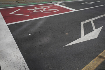 Sticker - Bike lane in the street