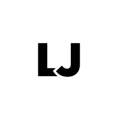 Poster - Letter L and J, LJ logo design template. Minimal monogram initial based logotype.