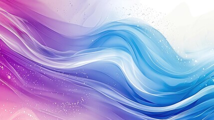 Wall Mural - colorful curved background, blue purple white wave, On white background. For textures and banners