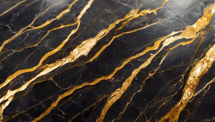  texture of polished black marble with gold streaks