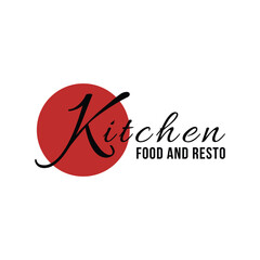 Wall Mural - Kitchen food and restaurant logo design concept idea