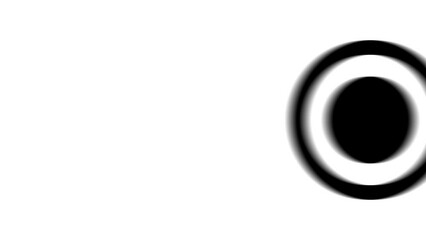 Poster - Animation set, radio button symbol. Animations: transparency, zooms, transition top to down, transition left to right, slide up to down, slide left to right