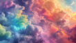A very colorful picture of some clouds in the sky w