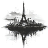 Fototapeta  - Abstract Paris illustration art
