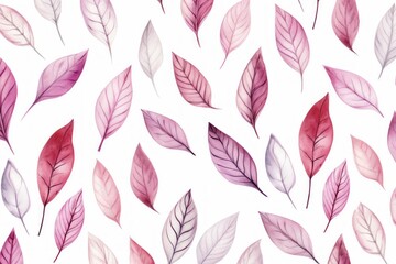 Wall Mural - Abstract pattern background with pink tree leaves. Watercolor style