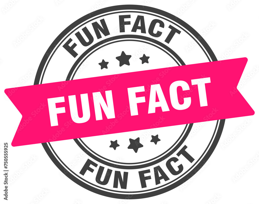 fun fact stamp. fun fact label on transparent background. round sign ...